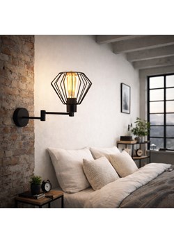 Czarny loftowy kinkiet z regulowanym ramieniem VALLETTA LOFT ze sklepu Lysne w kategorii Lampy ścienne - zdjęcie 188140383