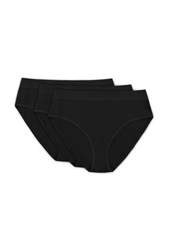 Gorteks 3-pak fig damskich bawełnianych czarnych Alana, Kolor czarny, Rozmiar 36, Gorteks ze sklepu Intymna w kategorii Majtki damskie - zdjęcie 188140442