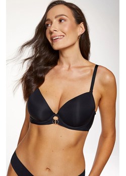 Gorteks czarny biustonosz push-up z odpinanymi ramiączkami Melody, Kolor czarny, Rozmiar 75F, Gorteks ze sklepu Intymna w kategorii Biustonosze - zdjęcie 188140470