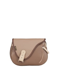 beżowa torebka damska skórzana na ramię  Mouse ze sklepu Słoń Torbalski w kategorii Listonoszki - zdjęcie 188140540