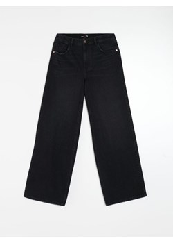Sinsay - Jeansy wide leg z efektem sprania - czarny ze sklepu Sinsay w kategorii Jeansy damskie - zdjęcie 188140894