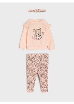 Sinsay - Komplet dzianinowy Bambi - różowy ze sklepu Sinsay w kategorii Komplety niemowlęce - zdjęcie 188141224