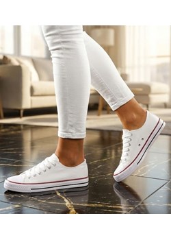 Wsuwane białe buty sportowe /G3-3 12169 T390/ ze sklepu Pantofelek24.pl w kategorii Trampki damskie - zdjęcie 188141384