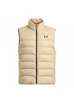 Męski bezrękawnik z puchem naturalnym Under Armour Legend Down Vest - beżowy ze sklepu Sportstylestory.com w kategorii Kamizelki męskie - zdjęcie 188141402