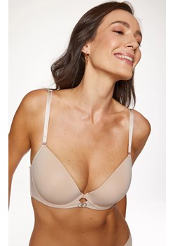 Gorteks beżowy biustonosz push-up z odpinanymi ramiączkami Melody, Kolor beżowy, Rozmiar 75F, Gorteks ze sklepu Primodo w kategorii Biustonosze - zdjęcie 188141524