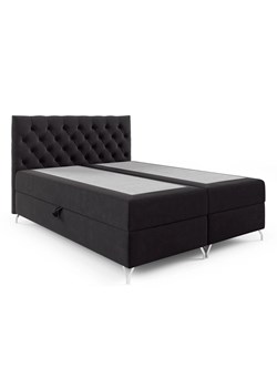 Czarne łóżko kontynentalne 5 rozmiarów - Lunavello 4X ze sklepu Edinos.pl w kategorii Łóżka i materace - zdjęcie 188141603