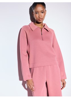Mohito - Różowa bluza z kołnierzykiem - różowy ze sklepu Mohito w kategorii Bluzy damskie - zdjęcie 188141710