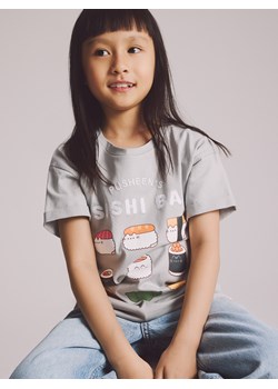 Reserved - T-shirt Pusheen - jasnoszary ze sklepu Reserved w kategorii Bluzki dziewczęce - zdjęcie 188142604