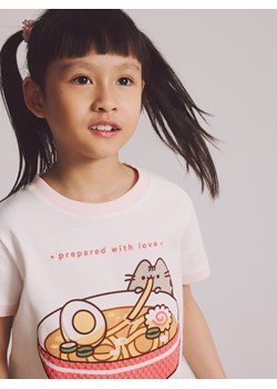 Reserved - T-shirt Pusheen - złamana biel ze sklepu Reserved w kategorii Bluzki dziewczęce - zdjęcie 188142611