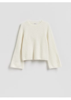 Reserved - Sweter z wełną i moherem - złamana biel ze sklepu Reserved w kategorii Swetry damskie - zdjęcie 188142650
