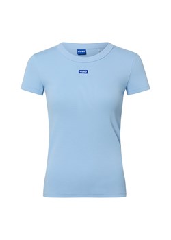 HUGO BLUE Koszulka damska - Easy Tee_B Kobiety Bawełna jasnoniebieski jednolity ze sklepu vangraaf w kategorii Bluzki damskie - zdjęcie 188142871