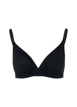 SKINY Miękki biustonosz damski - usztywniany Kobiety Bawełna czarny jednolity ze sklepu vangraaf w kategorii Biustonosze - zdjęcie 188142872