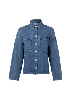 Noisy May Dżinsowa bluzka damska - Nmenza Kobiety Bawełna light stone jednolity ze sklepu vangraaf w kategorii Koszule damskie - zdjęcie 188142874