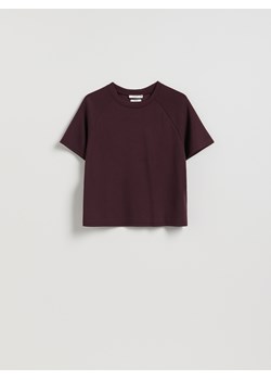Reserved - T-shirt z modalem - ciemnofioletowy ze sklepu Reserved w kategorii Bluzki damskie - zdjęcie 188142902