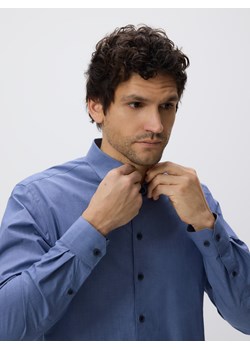 Reserved - Koszula regular z bawełny egipskiej - granatowy ze sklepu Reserved w kategorii Koszule męskie - zdjęcie 188143672