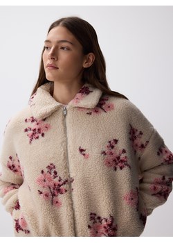 Reserved - Miękka bluza z kołnierzykiem - kremowy ze sklepu Reserved w kategorii Bluzy damskie - zdjęcie 188143713