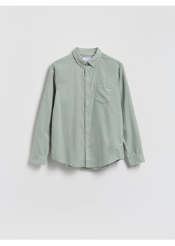 Reserved - Bawełniana koszula slim fit - jasnozielony ze sklepu Reserved w kategorii Koszule męskie - zdjęcie 188144000