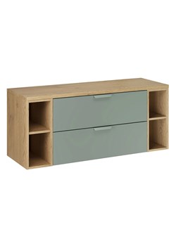 Zielona wisząca szafka pod umywalkę z szufladami - Verdessa 9X ze sklepu Edinos.pl w kategorii Szafki i regały łazienkowe - zdjęcie 188146162