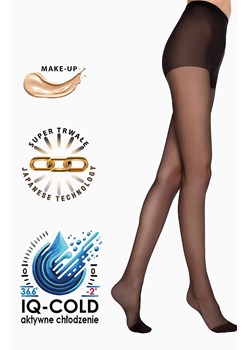 Rajstopy damskie aktywnie chłodzące z efektem gołych nóg czarne ICE 15 DEN, Kolor czarny, Rozmiar 2, Marilyn ze sklepu Intymna w kategorii Rajstopy - zdjęcie 188146212