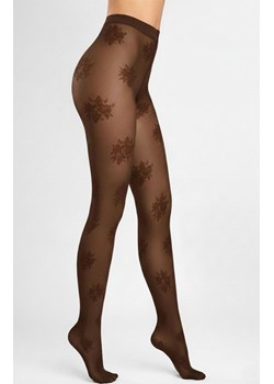 Marilyn rajstopy z kwiatowym wzorem kawowe Grace F22 40 DEN, Kolor kawowy, Rozmiar 1/2, Marilyn ze sklepu Intymna w kategorii Rajstopy - zdjęcie 188146222