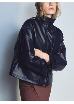 Reserved - Kurtka z imitacji skóry - czarny ze sklepu Reserved w kategorii Kurtki damskie - zdjęcie 188150354