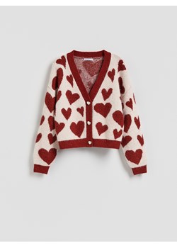 Reserved - Kardigan w serca - wielobarwny ze sklepu Reserved w kategorii Swetry damskie - zdjęcie 188150482