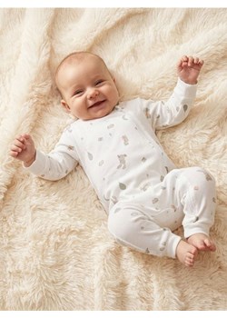 Sinsay - Bawełniany pajacyk ze wzorem - kremowy ze sklepu Sinsay w kategorii Pajacyki - zdjęcie 188151293