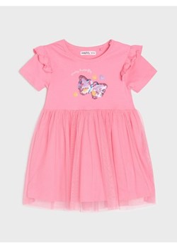 Sinsay - Sukienka z ozdobnymi cekinami wykończona tiulem - różowy ze sklepu Sinsay w kategorii Sukienki niemowlęce - zdjęcie 188151360