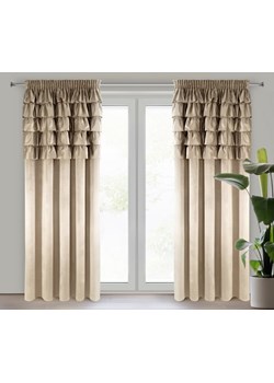 ZASŁONA GOTOWA AURA NA TAŚMIE 140 X 270 CM CIEMNOBEŻOWY ze sklepu lenaodniemowlakadoszkolniaka.pl w kategorii Zasłony - zdjęcie 188153082