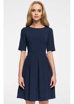 Sukienka z kontrafałdą S003, Kolor granatowy, Rozmiar XL, Stylove ze sklepu Primodo w kategorii Sukienki - zdjęcie 188153452