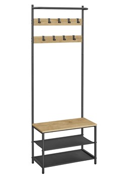 Wieszak z szafką na buty dąb artisan E3-H76 ze sklepu Edinos.pl w kategorii Meble - zdjęcie 188153502