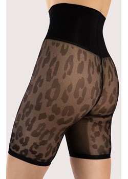 Wyszczuplające szorty damskie typu biker w panterę CRISTINA 30 DEN, Kolor czarny, Rozmiar 1/2, Fiore ze sklepu Intymna w kategorii Szorty - zdjęcie 188153561