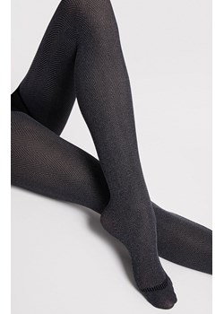 Rajstopy w jodełkę szary melanż VELDA 40 DEN, Kolor szary melanż, Rozmiar 2, Fiore ze sklepu Intymna w kategorii Rajstopy - zdjęcie 188153580
