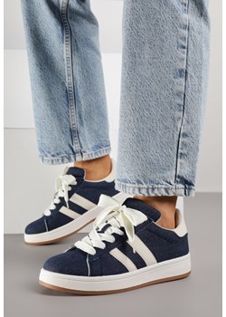 Granatowe Sneakersy Ozdobione Paskami Dolirenna ze sklepu renee.pl w kategorii Buty sportowe damskie - zdjęcie 188153843