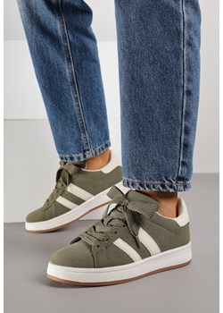 Zielone Sneakersy Ozdobione Paskami Dolirenna ze sklepu renee.pl w kategorii Buty sportowe damskie - zdjęcie 188153850