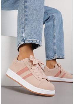 Różowe Sneakersy na Niskiej Platformie z Naszywkami Flordexia ze sklepu renee.pl w kategorii Buty sportowe damskie - zdjęcie 188153871