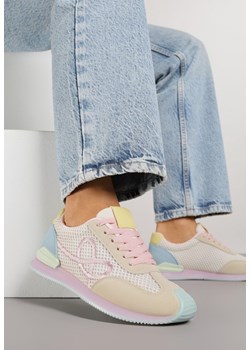 Różowe Sneakersy z Geometrycznym Wzorem Dawnfallow ze sklepu renee.pl w kategorii Buty sportowe damskie - zdjęcie 188154060