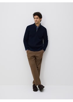 Reserved - Sweter z rozpinaną stójką - granatowy ze sklepu Reserved w kategorii Swetry męskie - zdjęcie 188154283