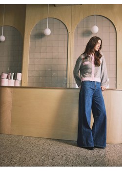 Reserved - Jeansy wide leg - niebieski ze sklepu Reserved w kategorii Jeansy damskie - zdjęcie 188154291