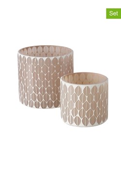 Boltze Świeczniki (2 szt.) "Lepida" w kolorze beżowym ze sklepu Limango Polska w kategorii Świeczniki - zdjęcie 188156421