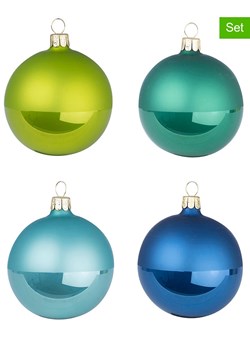 Overbeck and Friends Bombki (12 szt.) w kolorze zielono-niebieskim - Ø 7 cm ze sklepu Limango Polska w kategorii Dekoracje bożonarodzeniowe - zdjęcie 188156641