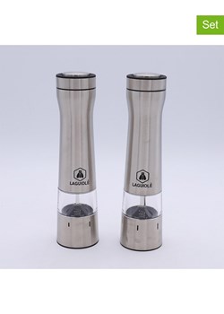 Laguiole 2-częściowy zestaw w kolorze srebrnym - wys. 23 cm ze sklepu Limango Polska w kategorii Młynki do soli i pieprzu - zdjęcie 188156953