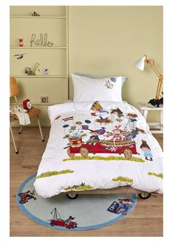 FIEP Komplet pościeli "Feestwagen" w kolorze białym ze wzorem ze sklepu Limango Polska w kategorii Pościel dziecięca - zdjęcie 188157044