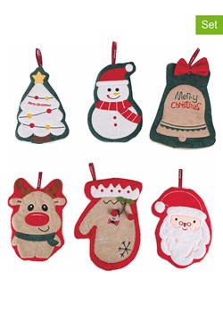 Villa d´Este Zawieszki dekoracyjne (6 szt.) w kolorze zielono-czerwonym ze sklepu Limango Polska w kategorii Dekoracje bożonarodzeniowe - zdjęcie 188157641