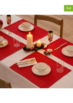 Mint Rugs Podkładki stołowe (2 szt.) "Christmas Evolet" w kolorze czerwonym - 50 x 40 cm ze sklepu Limango Polska w kategorii Podkładki na stół - zdjęcie 188158692