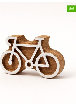 Samimi Stemple (2 szt.) "Bicycle" w kolorze jasnobrązowo-białym - 7 x 4,5 cm ze sklepu Limango Polska w kategorii Zabawki - zdjęcie 188159583