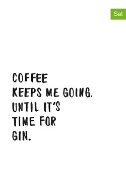 ppd Serwetki (40 szt.) "Coffee &amp; Gin" w kolorze biało-czarnym ze sklepu Limango Polska w kategorii Akcesoria kuchenne - zdjęcie 188160361