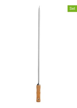 Tramontina Szpikulce grillowe (2 szt.) w kolorze srebrno-jasnobrązowym - dł. 65 cm ze sklepu Limango Polska w kategorii Pozostałe wyposażenie ogrodowe - zdjęcie 188160483