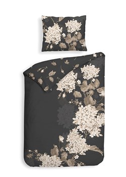 Heckett Lane Komplet pościeli satynowej "Ivy" w kolorze antracytowym ze sklepu Limango Polska w kategorii Pościele - zdjęcie 188160884