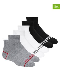 Skechers Skarpety (6 par) w kolorze białym, szarym, czarnym ze sklepu Limango Polska w kategorii Skarpetki dziecięce - zdjęcie 188160942